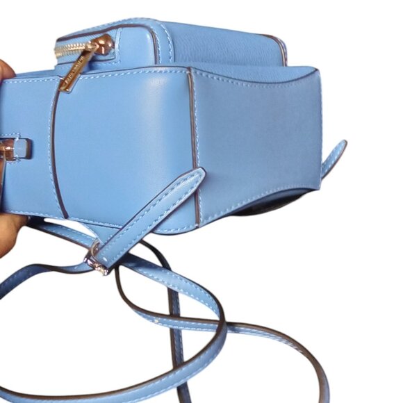 Michael Kors NEW S. Pacific Blue Jaycee Leather XS Convertible Backpack NWT $398 - Picture 7 of 9